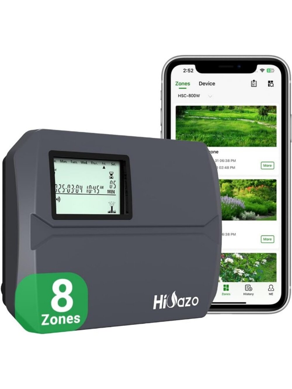 Smart WiFi Indoor Sprinkler Controller, 8 Zones, App-Enabled, Water-Saving, Easy